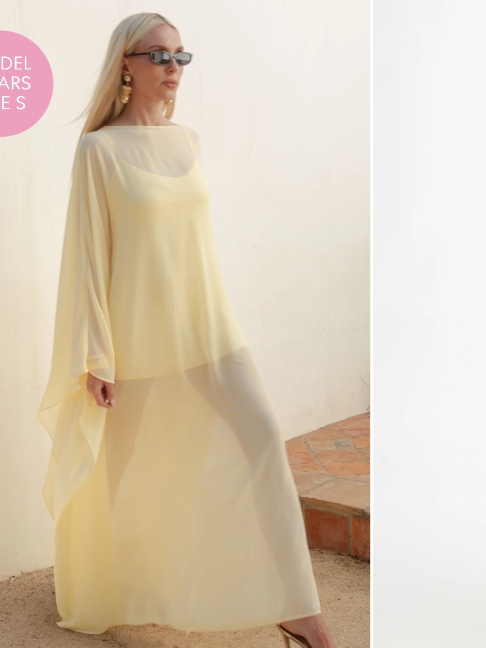 Show Me Your MuMu Pale Yellow Sheer Maxi Dress
